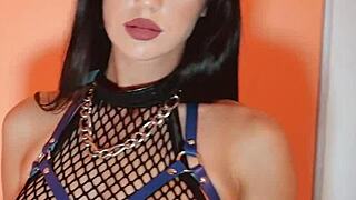 curvy brunette milf chevelle amazing body exposed in a kitchen