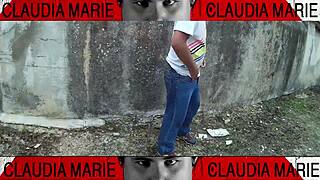 licking fat girl's pussy in impossible street positions until she cums from pleasure.