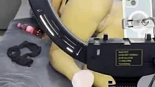 I watch two lesbian Latina babes suck big white cock for the first time, squirting everywhere