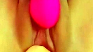 she is excited to fuck her own pussy