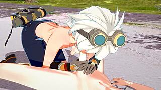 Genshin Impact Yaoi: Razor X Bennett BLOWJOB AND FUCKED With Creampie