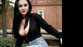 College goth girl as AI art model