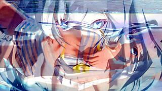 miku gets wet in pool photoshoot, teasing with fingering 😏