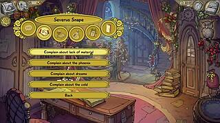 she tries to jerk me off in innocent witches gameplay. does she give a blowjob cumshot?