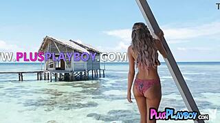 gorgeous blonde milf olivia preston posing on the sea and exposing stunning natural body