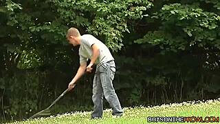 Muscle dan jenkins gets ass drilled by nasty twinks in outdoor foursome