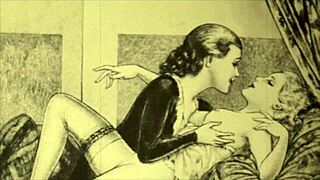 i love this vintage erotic anime illustration from retro times