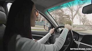 Asian American Teen Babe Delivers Intense Blowjob In Pantyhose