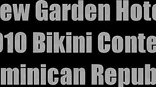 In Caribbean, Dominican Amateurs Compete In Bikini Contest At Hotel New Garden