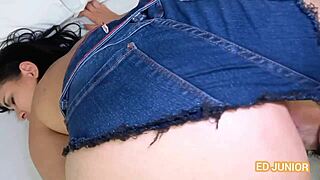 Is Ed Junior fucking this beautiful white girl in sheer clothes without condom the hottest interracial?