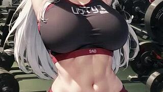 3D Animated Gym Session Turns Steamy with Pussy Play.