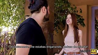 daddy4k, old man helps redhead hottie get revenge on son 😈