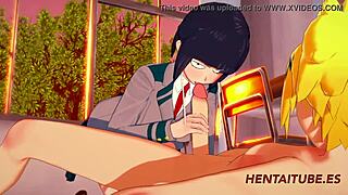 jiro kyoka gives blowjob boobjob