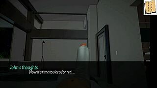 Hot redhead in family affairs in visual novel game