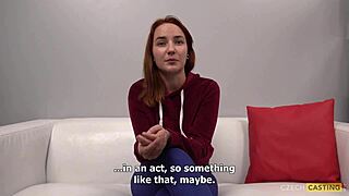 Ever seen Czech casting star Lili Sommer's redhead pussy teased?