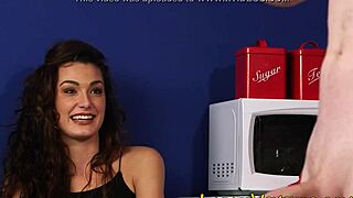 Clothed Brunette In Heels Watches Humiliation Fetish Scene With Horny Babe