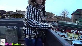 Amateur Czech girls from Mallcuties get horny and fuck on the street