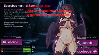 Pretty lady gives footjob in Suc Dung hentai game