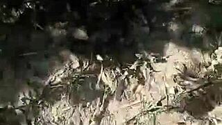 Bold Outdoor Fuck Queen 'Mei Na' Seduces Horny Guy On Park Bench For Blowjob, Then Enters Woods For Standing Bareback Doggy Creampie.