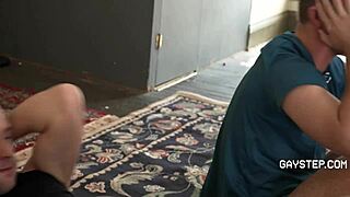 I’m so into this gay step sibling rivalry after workout!