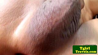 emma, the soccer ladyboy, gives a steamy pov blowjob with gaping action.