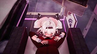 Hotaru rides in cowgirl and masturbates extensively.