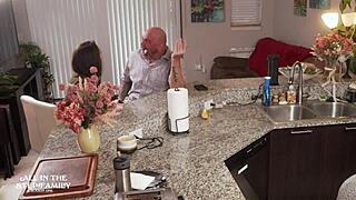 tiny freak freya von doom meets stepdad and wife