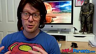 two lucky nerds getting blown by uk slut