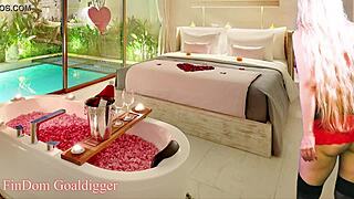 Chastity queen delivers jerk off instructions in financial domination session