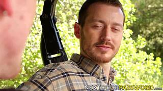 hunky gay rides his friends cock raw after blowjob outdoor