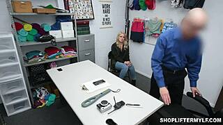 milf thief lisey sweet caught stealing, escapes by fucking cop