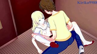 Kasumi Nomura, Olivia, and Chisato Higuchi dive into wild futanari sex. It's pure Asobi Asobase hentai action!