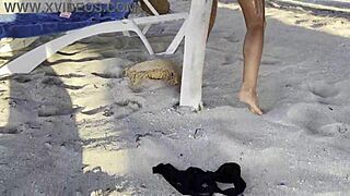 Monika Fox enjoys a relaxing solo session on the beach.