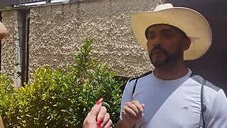 Fitness MILF in USA pool gets oral with tattooed prostitute