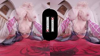 spider gwen blowing your mind with her mouth and pussy