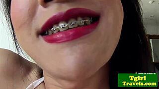 emma, the soccer ladyboy, gives a steamy pov blowjob with gaping action.