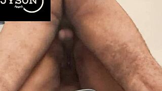 Rough fucking her fat ass close up!