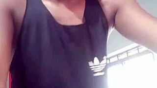 Two Young Amateurs Exchange Looks At Gym, Then He Fucks Her Shaved Pussy And Ass With Big Cock