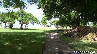 Look at those big Chonga tits bouncing in public!