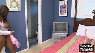 i see big black booty get doggystyle with monster cock, cum on ass