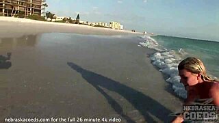 Pretty Florida teen poses naked at beach!