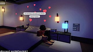 Demon meets his hot fan on roblox for a fun interaction