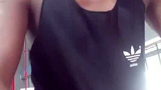 Two Young Amateurs Exchange Looks At Gym, Then He Fucks Her Shaved Pussy And Ass With Big Cock