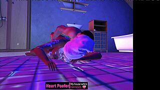 Dragged from shower, taken on bathroom floor!