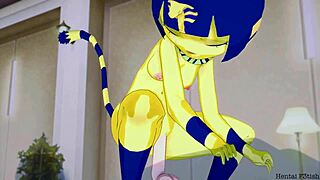 ankha rides nice cock in bedroom