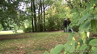 German Stepmom Picked Up For Outdoor Sex!