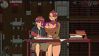 Nerdy girl gives public handjob in library taboo hentai