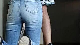 wet latina stepsister of my wife rides me hard