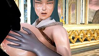 Uh, this 3D hentai with demon king, warrior, so hot, I can’t even!