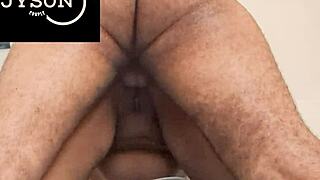 Rough fucking her fat ass close up!